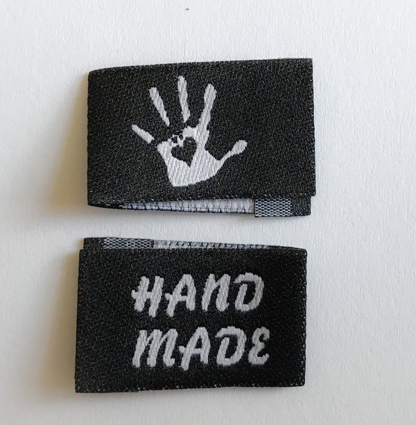 10 Handmade with Love Labels Mix Paket Jungspaket Handmade Webetiketten