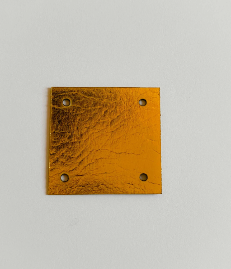 1 Label Made by Oma Label Etikett zum einnähen aus Lederimitat Snappap waschbar 40 x 40 mm